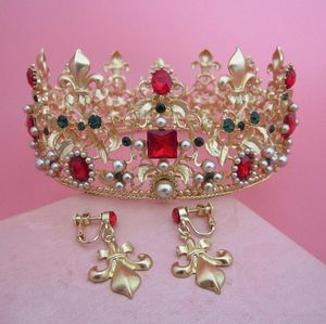 Ornamenti nuziali Accessori per abiti da sposa con abito top in stile barocco retrò Crown Princess