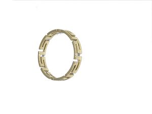Patrón De Anillo Simple al por mayor-forma de patrón simple lisa en anillo de oro Tamaño anillos de acero inoxidable para mujer