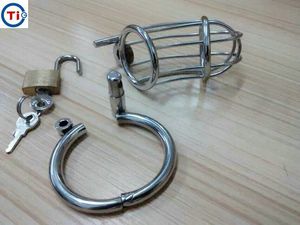 2018 novos brinquedos sexuais para homens bdsm sm titanium metal castidade dispositivos bloqueado evitar masturbação abstinência gaiola do pênis