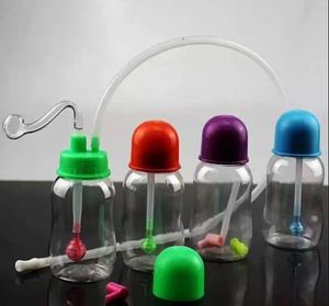 Plastikflasche der Flasche Glas Bbong Wwater Pipe Titan-Nagelschleifer, Glas-Bubbler für das Rauchen von Pfeifenmischungsfarben