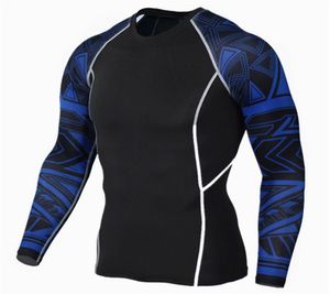 Camicie a compressione da uomo 3D Teen Wolf Maglie T-shirt a maniche lunghe Fitness Uomo Lycra MMA Crossfit T-shirt Collant Marchio di abbigliamento