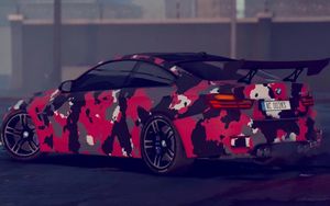 2018 Red urban night Camo Vinyl Per Car Wrap Covering Con bolle d'aria Free Snow Camouflage Graphics Car Sticker skin 1.52x10m / 20m / 30m Roll