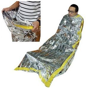 Emergency Survival Mylar Thermal Reflective Cold Weather Shelter Tube Tent, Emergency Sleeping Bag Kit