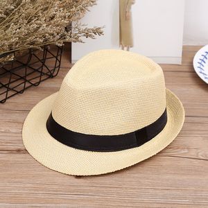 Panama Straw hats for men women Summer beach Sun cap men Jazz Cap fashion Top hats woven wide brim caps For summer beach vacation