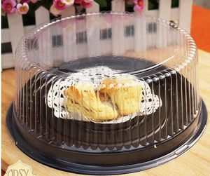 Hurtownie Duży Okrągły Ciasto Box / 8 cali Ser Box / Clear Plastic Cake Container / Big Cake Holder Darmowa Wysyłka