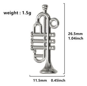 2021 D Musical Instrument Jazz Trumpet Bugle Charms för armband halsband för musikälskare Andra anpassade smycken