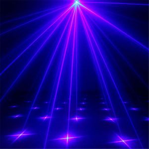 Freeshipping mini 3 lins 18 mönster röd blå laser projektor 3w blå ledd blandad effekt DJ bröllopsfest xmas show scen belysning l18rb