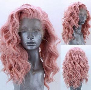 MHAZEL shrot curly free part dark pink in real hair front lace wig glueless for african american woman