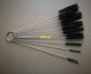 100 jogos / lote Rápido 10 pcs Nylon Tubo Escovas Palha Conjunto Para Palhas Beber Óculos Teclados, Escovas De Limpeza De Jóias Limpo Ferramentas