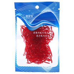 2CM 200pcs Ultralight Red Fishing Bait Outdoor Lure Camping Tools Kit Red Grub Soft Earthworm Fishing Lures Baits