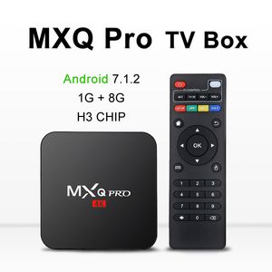 MXQ 4K Android 7.1 Tv Box Dört Çekirdek 1GB 8GB H3 Chip Wifi HDMI 2.0 desteği 3D Smart Media Player PRO