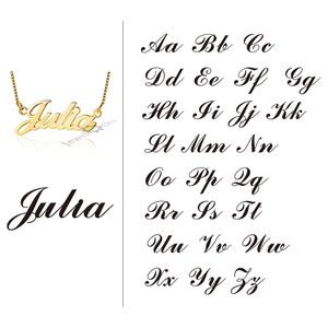 Name Necklace With Box Chain Commemorate Personalized Letter 925 Sterling Silver Pendant Necklace Gift (JewelOra NE102047)