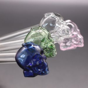 5.5"inch Lenght Skull Smoking Pipes Hookahs Glass Spoon pipe Pyrex Tobacco pipes mini hand water bongs dab oil rig