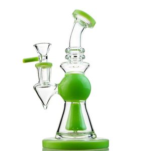 7 tums hookahs pyramid design heady glas bongs kort nacke munstycke mini dab oljeplattor med duschhuvud PERC vattenpipor med skål XL275 14mm kvinnlig led