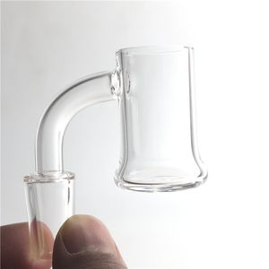 New 20mm Flat Top Evan Shore Quartz Banger Nail with 2mm Thick Deep Bucket 10mm 14mm Clear Domeless Nails for Water Pipes