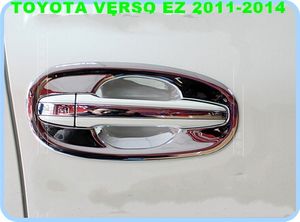 送料無料！トヨタverso EZ 2011-2014のための高品質ABS Chrome 4PCSの扉のドアのハンドルの装飾ガードスカッフボウル
