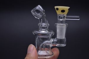 Kalın Dab Rig Nano Fıskiye Yağ Rig Heady Cam Dab Kuleleri 14mm Sigara Su Borusu Bong Recycler Pyrex Mini Bongs ile sigara kase 1 adet