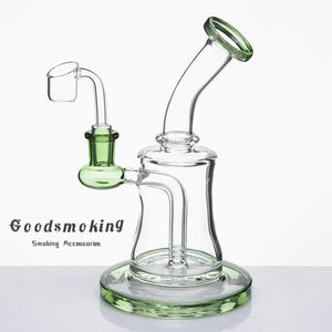 Bong in vetro da 7,5 pollici Oil Rig con 2 mm di spessore Banger Nail Bong in vetro spesso Giunto femminile 14 mm Tubo dell'acqua Bubbler