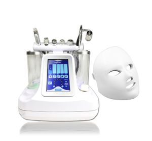 7 IN 1 Hydro Dermabrasion Oxygen Jet Peel Ultrasound Multipolar RF BIO Face Lift Cold Hammer LED Maschera facciale 7 colori Cura della pelle