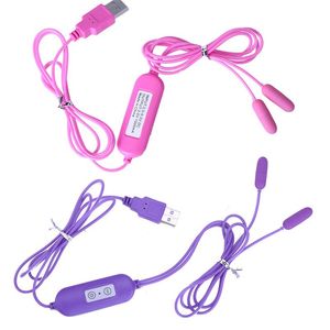 Dubbelhuvuden usb uretral väggkatetrar låter penis plug uethral plug hoppa ägg mini vibrator masturbation ägg för män A1-2-13 d18111402