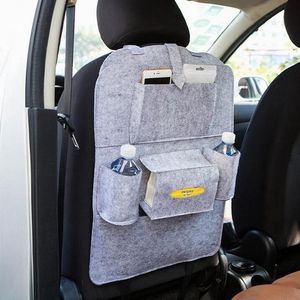 Borsa portaoggetti per auto Scatola organizer universale per sedile posteriore Copertine in feltro Supporto per sedile posteriore Contenitore multitasche per riporre lo styling