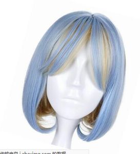 CoolChange Высококачественная пастельная блондинка / синий парик