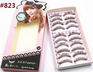 10 Pairs Eyelashes Fake Lashes 25 Styles Natural Black Long Cross Thick Party Eye Makeup Cosmetic Tools for lady women Big Sale