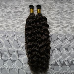 8a Jag Tips Human Hair Extension 100g Brasilianska Deep Curly Keratin Stick Tips Hårförlängningar 100s Fusion Hair Extensions Natural Capsules