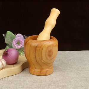 Esportazione di tutto il legno massello coreano e giapponese ciotola di macinazione di sughero bowlroller polpa di aglio pressa di aglio Utensili vegetali