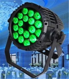 12 stycken 5 i 1 vattentät LED par ljus 18x15W vattentät utomhus par kan rgbwa