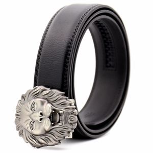 KAWEIDA Fashion Lion Metal Automatic Buckle Belt Designer Belts for Men 2018 Ceinture Homme  Men's Genuine Leather Belt