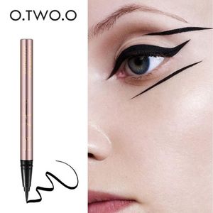 O.TWO.O Schönheit Katze Stil Schwarz Langlebig Wasserdicht Flüssigen Eyeliner Eyeliner Stift Bleistift Make-Up Kosmetische Werkzeug drop schiff 12 teile/los