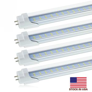 ABD'de Stok LED Floresan Ampul Çift Uçlu Powered 4ft T8 LED Tüpler Işık 22W 28W Bi-Pin T8 LED Tüpler Lamba Normal Tüp AC 110-240V