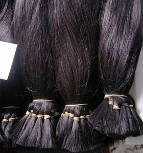 100% Human Hair Raw Indian Temple Hair Bulk Brading Hair Natural Color Dyeable 12-28 inch on Sale