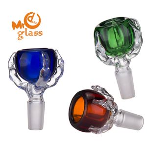 Smoking Dragon Claw Bowl Colorful Joint With 14mm And 18mm Male Joint For Glass Bongs Water Pipes Retail
