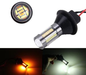 Felfri 12V T20 7440 T25 3156 BAU15S 1156 4014 66SMD Dubbelfärg Vridning av bromsbelysning Auto LED-lampa för bilmotorcykel