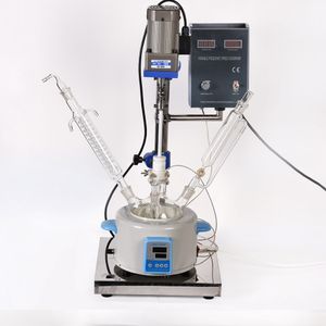 ZZKD Lab Supplies F-3L Glass Reactor w/ bath for a Variety Of Process Operations Dissolution and Physicochemical reaction Stainless-steel Lab Instrument