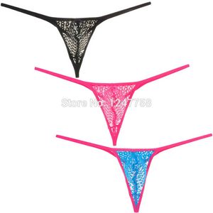 Sexy Pouch String Micro Tanga Männer Tanga Durchsichtige Spitze Bikini T-Back Unterwäsche S923