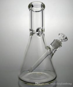 9mm bägare bong Big Glass Bong tjockt vattenrör bong 10 '' Klassiskt glas vatten bong vatten rör hårt rökrör