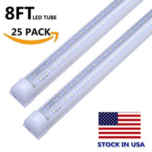 V Shaped Integrated LED Tubes Light 4ft 5ft 6ft 8ft Bulb Lights T8 72W 120W Double Sides Bulbs Shop Light Cooler Door Light