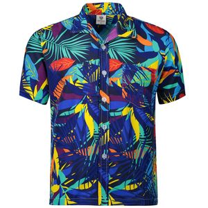 Hawaiian 2017 Yaz Yepyeni Erkekler Kısa Kollu Girmiş Gömlek Erkekler Plaj Hawaii Gömlek Erkekler Çiçek Giysileri Asya Boyut S-5XL