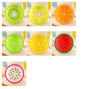 Kreatywny kubek Maty Kolorowe Owoce Kształt Silikonowy Danie Izolacja Podkładowa Mata Tabela Dekoracji Tabela Anti-Slip Picie Glass