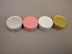 100 sztuk g Mały Aluminium Jar Oil Kosmetyki Batom Krem Butelka Refillable Gold Silver Pink White ml Metal Clowane Pojemniki