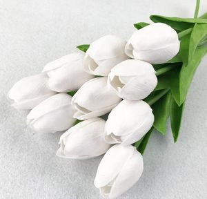 Sztuczny kwiat Wysokiej jakości prawdziwy dotyk PU Tulipan Desktop Wedding Home Decoration Gift Multi-kolor GA60
