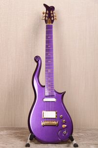 Custom Prince Cloud Metallic Purple Electric Guitar Alder Body, Maple Neck, Gold Truss Rod Cover & Gold Symbol Inlay, Wrap Around Tailpiece