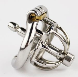 2022 Super Short Cock Cage Male Chastity Devices Belt Penis Lock Cages Stainless Steel Adult Sex Toys For Men on Sale