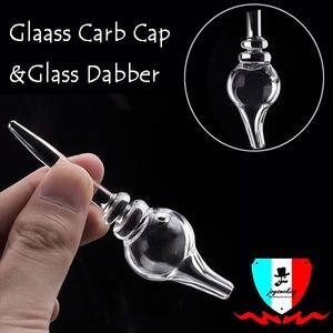 Glass Bubble Carb Cap Dabber Smoking Accessories Perfect Fit for Dia 25mm Quartz Bowl Universal Glass Bong Water Pipe