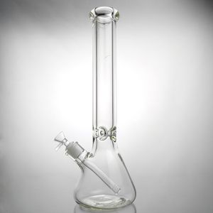 glass water bongs thick glass bong hand blown glass water pipes bong 9mm 14inch super heavy glass pipe 14mm Male Joint Cool Glass Scientific Big Bongs for Smoking