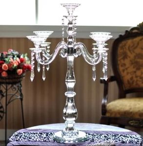 Handgjorda 5arms Crystal Candle Holder Manufactory Candelabra Centerpieces