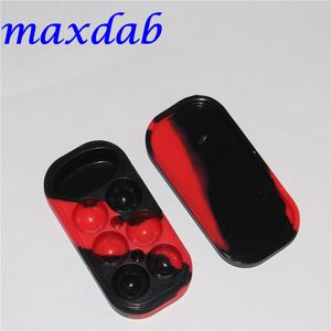 Nonstick Wax Containers jar silicone big rubber 6 in 1 Silicon container wax jars dab storage dabber bho oil vape RDA approved